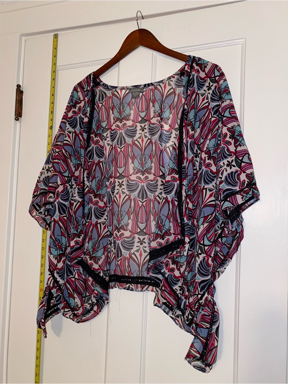 Angie cardigan / swim or beach cover in red white blue
